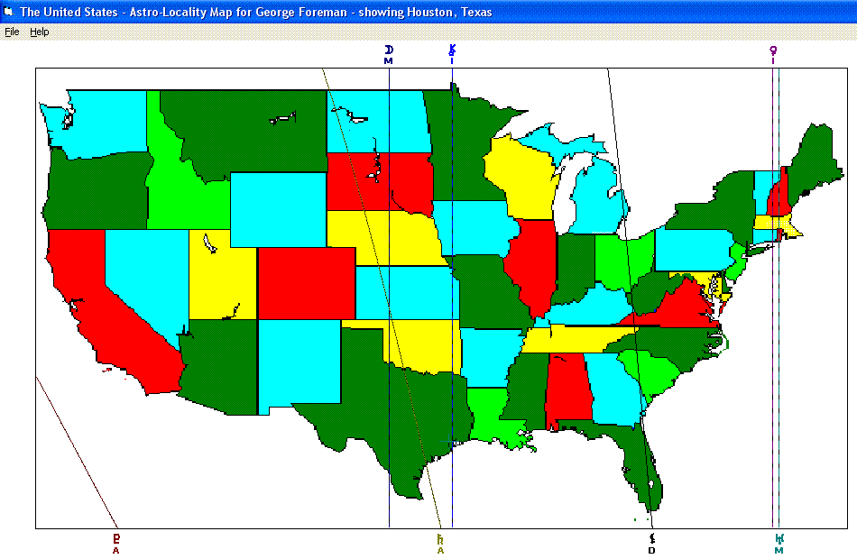 Astro Map for George Foreman