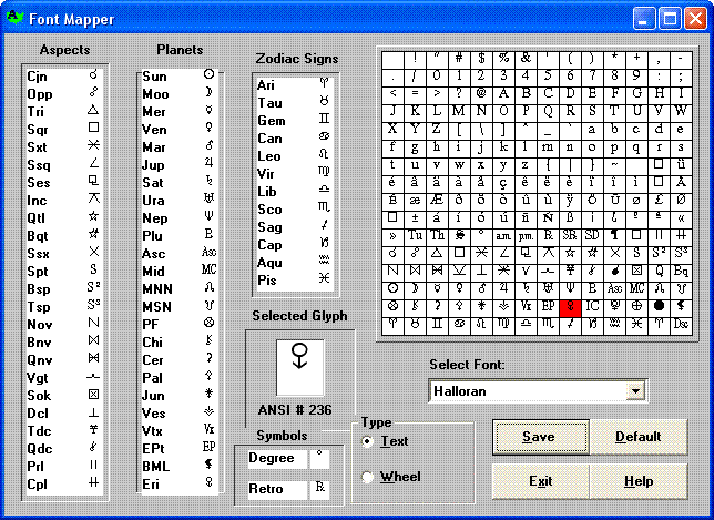 Font Mapper adds Eris glyph