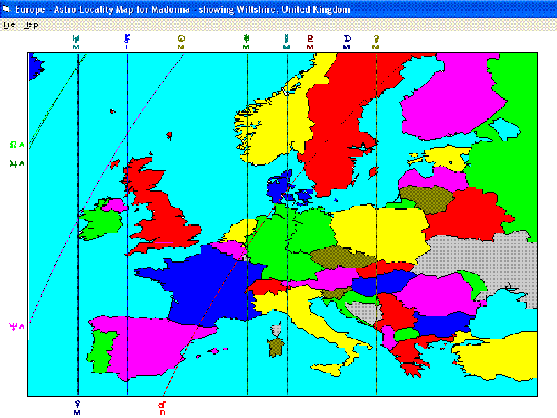 Astro Map for Madonna