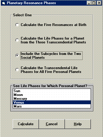 Planetary Resonance Phases screen